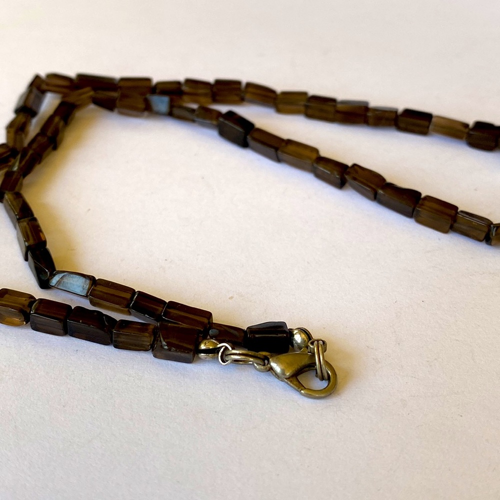 Raspberry Agate Smoky Quartz Necklace - Picture 16 of 16